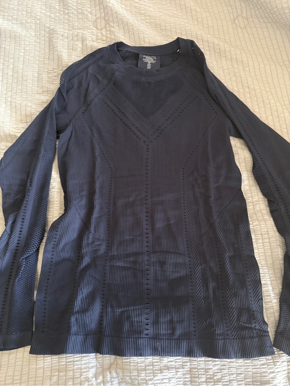Athleta Navy Long Sleeve Performance Tee